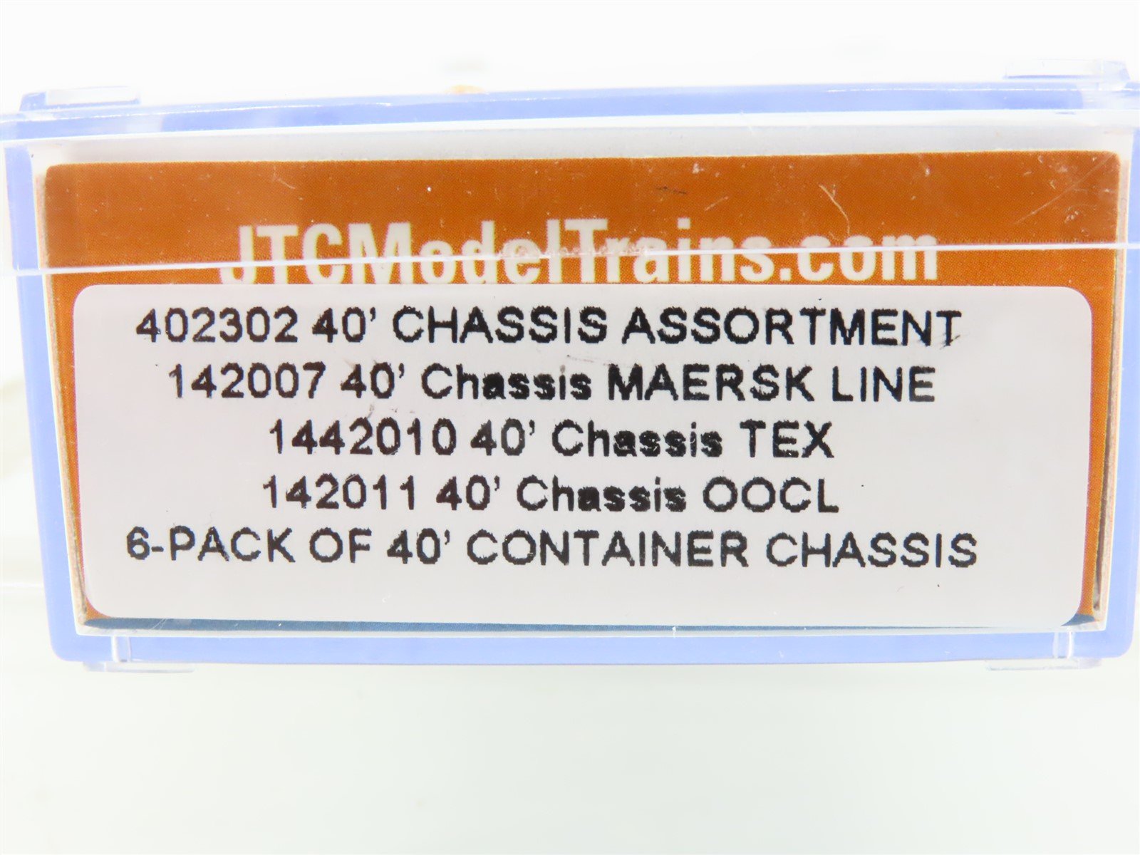 N Scale JTC Jacksonville Terminal Company 402302 40' Container Chassis 6-Pack