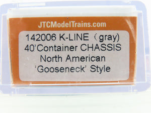 N Scale JTC 142006 K-Line (gray) 40' Container Chassis 