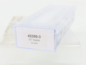 N Scale Trainworx 45399-3 Undecorated Hyundai 53' Box Trailer