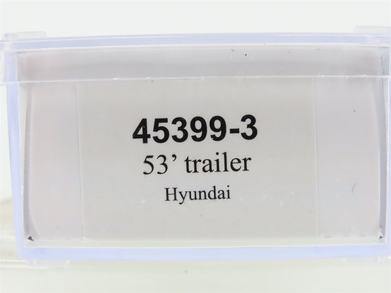N Scale Trainworx 45399-3 Undecorated Hyundai 53' Box Trailer