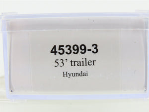 N Scale Trainworx 45399-3 Undecorated Hyundai 53' Box Trailer