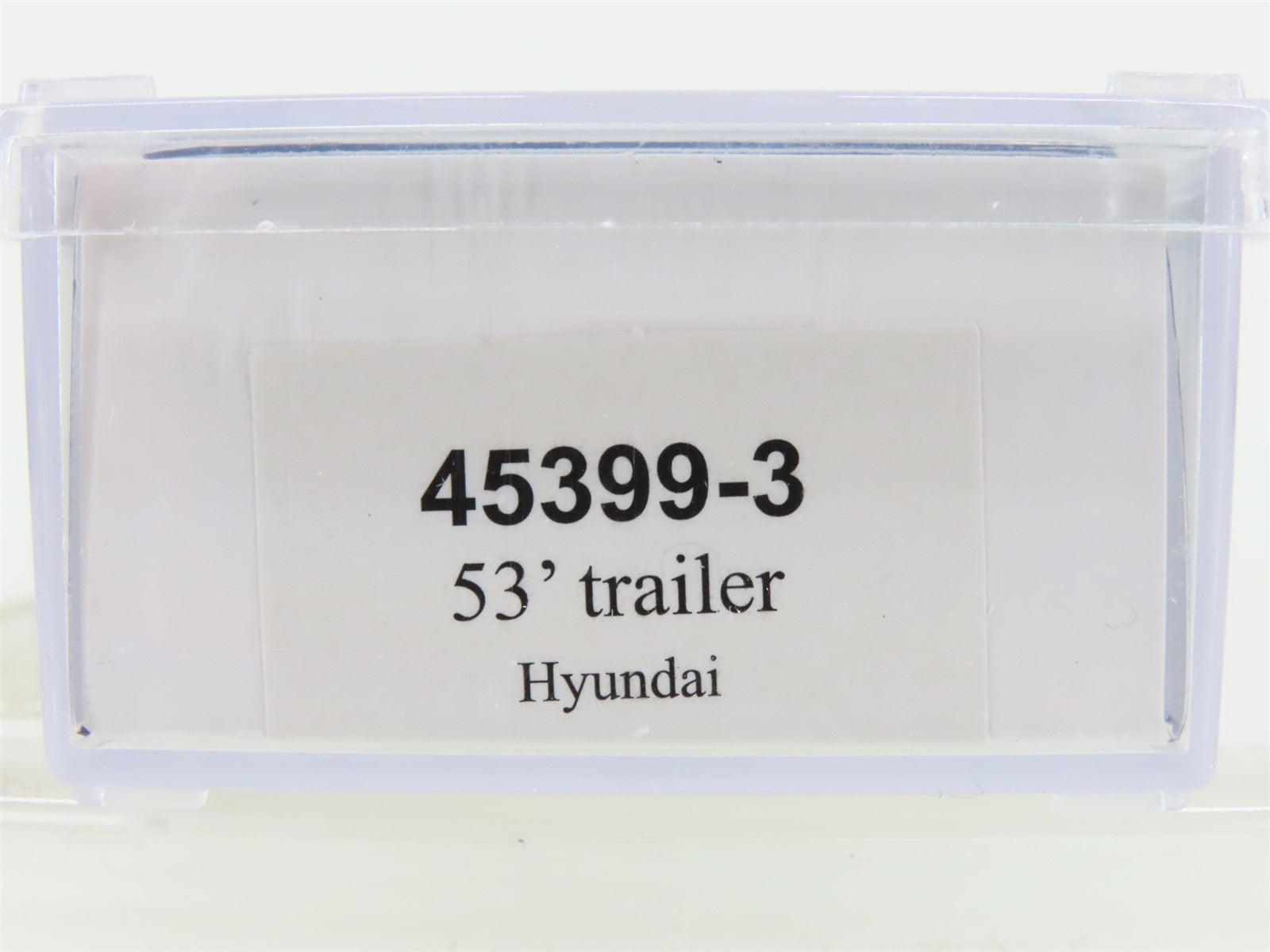 N Scale Trainworx 45399-3 Undecorated Hyundai 53' Box Trailer