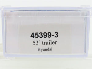 N Scale Trainworx 45399-3 Undecorated Hyundai 53' Box Trailer