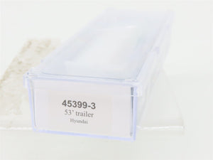 N Scale Trainworx 45399-3 Undecorated Hyundai 53' Box Trailer