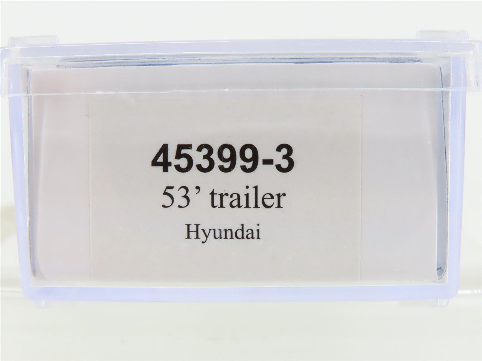 N Scale Trainworx 45399-3 Undecorated Hyundai 53' Box Trailer