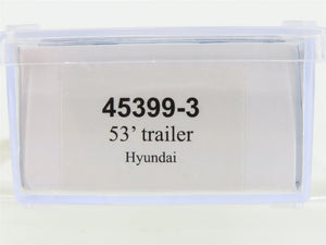 N Scale Trainworx 45399-3 Undecorated Hyundai 53' Box Trailer