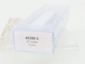 N Scale Trainworx 45399-3 Undecorated Hyundai 53' Box Trailer