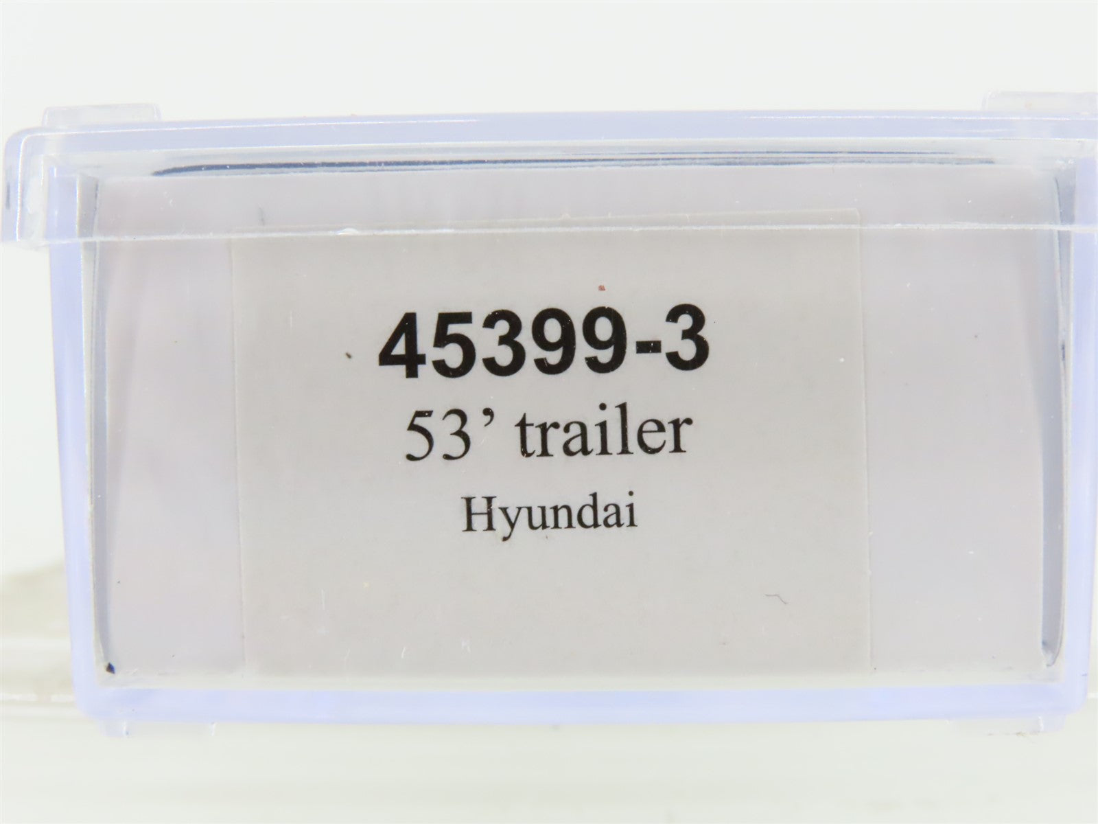 N Scale Trainworx 45399-3 Undecorated Hyundai 53' Box Trailer