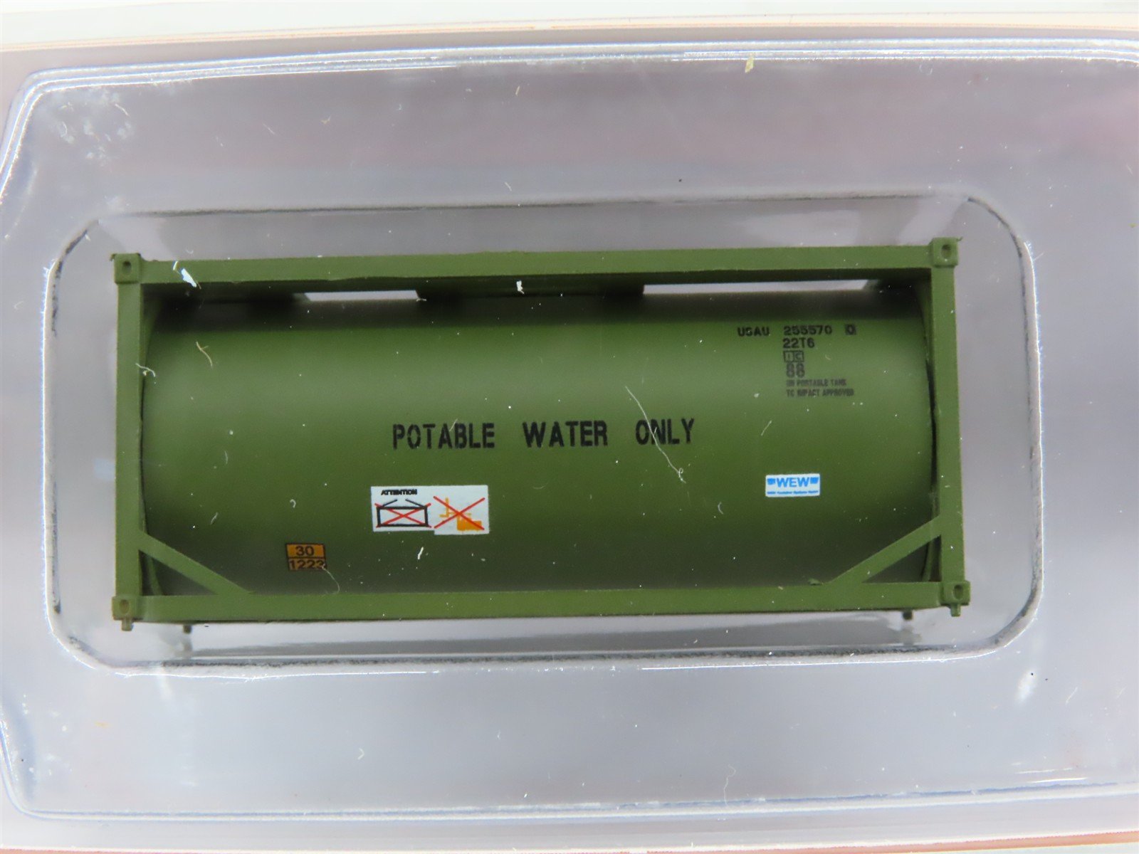 N Scale JTC Military Series 205276 USAU 20' Water Tank Container 2-Pack