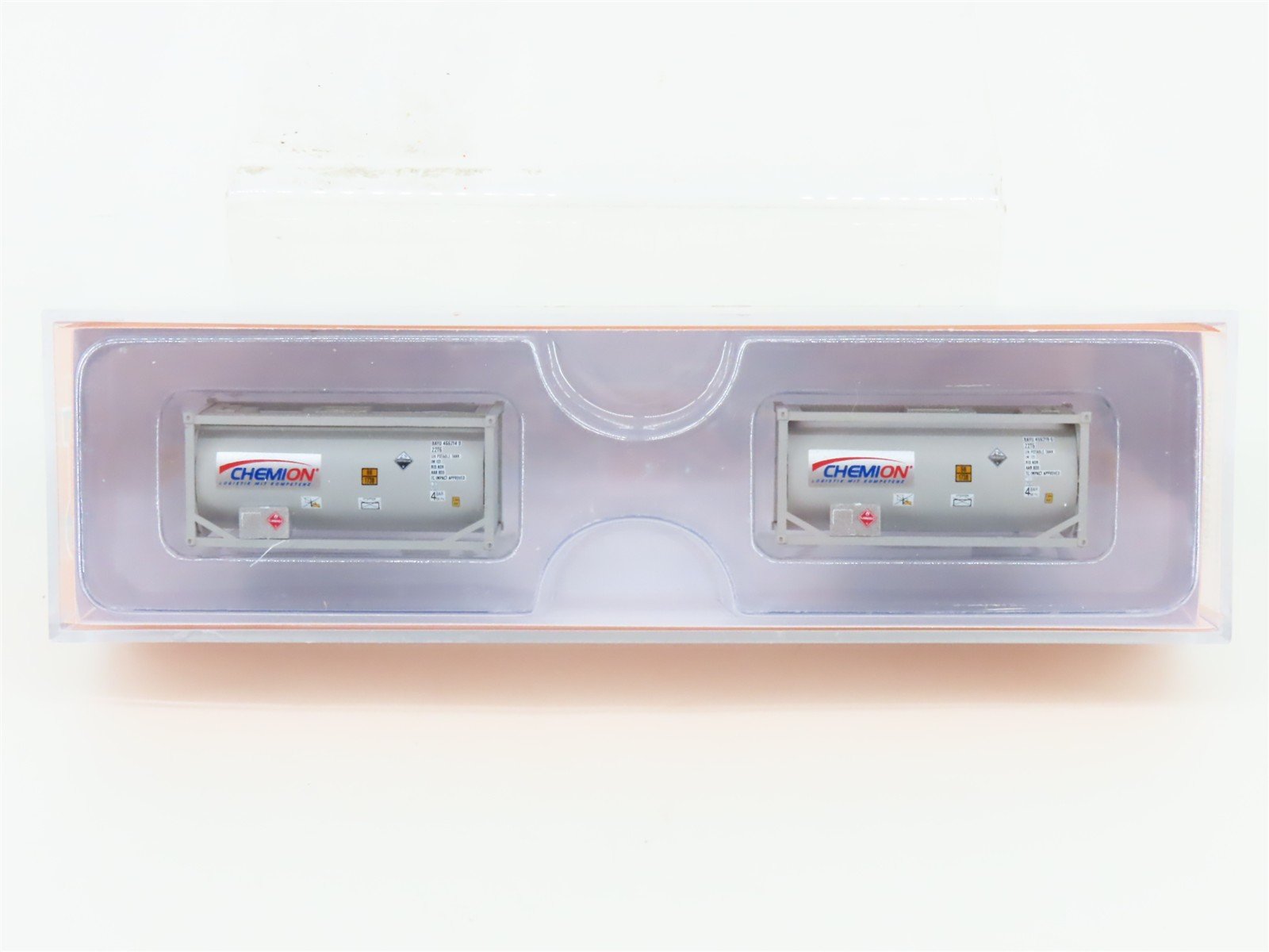 N Scale JTC 205210 Chemion 20' Standard Tank Container 2-Pack