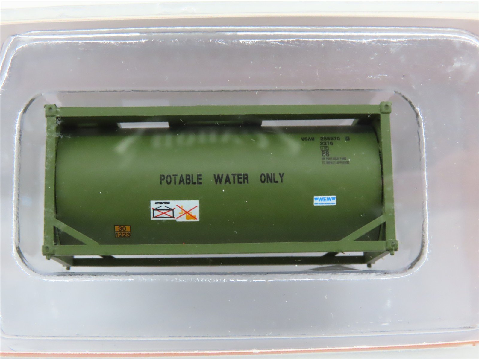 N Scale JTC Military Series 205276 USAU 20' Water Tank Container 2-Pack