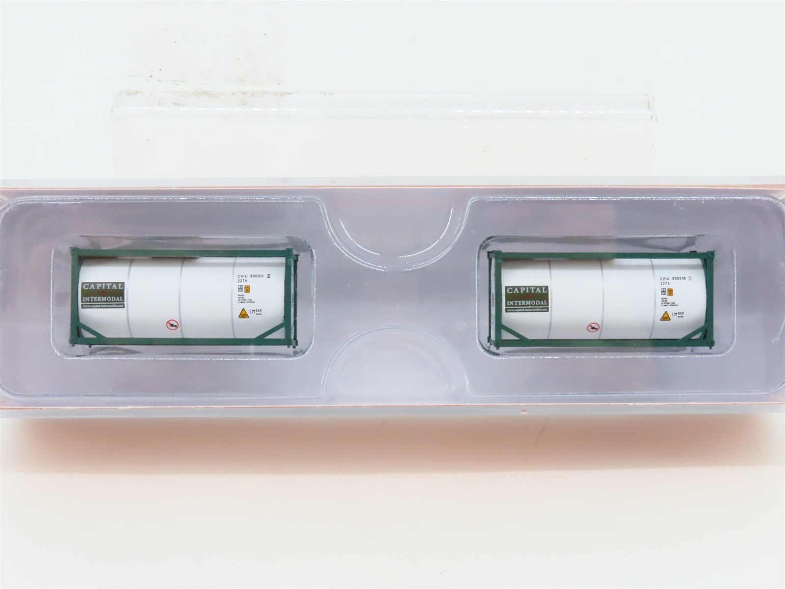 N Scale JTC 205242 Capital Intermodal 20' Standard Tank Container 2-Pack