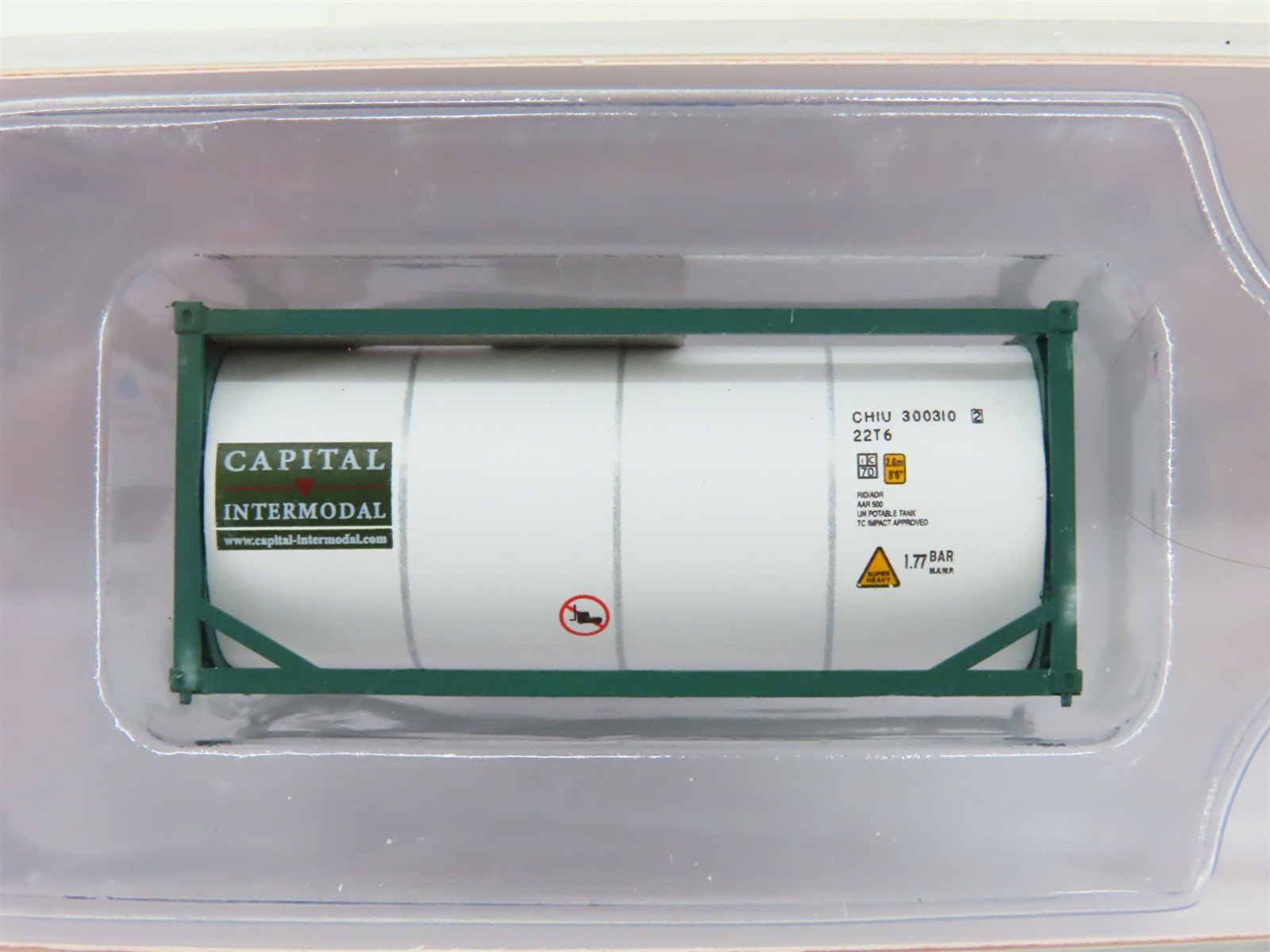 N Scale JTC 205242 Capital Intermodal 20' Standard Tank Container 2-Pack