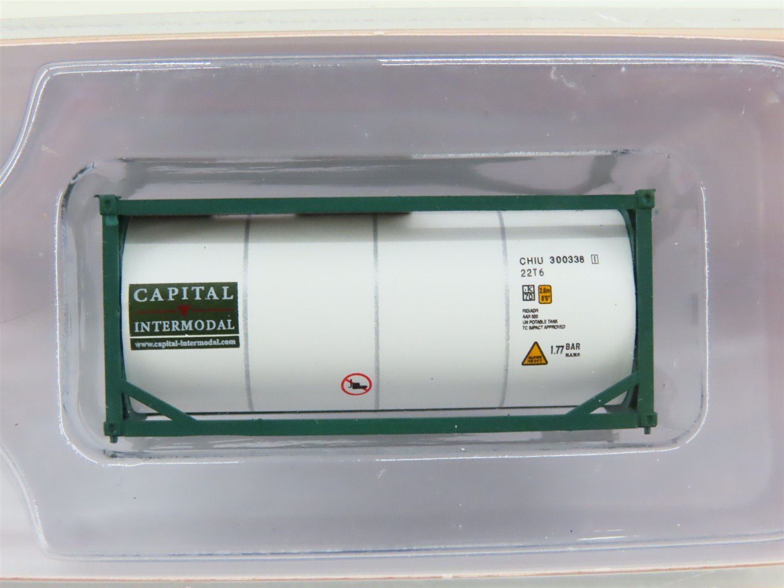N Scale JTC 205242 Capital Intermodal 20' Standard Tank Container 2-Pack