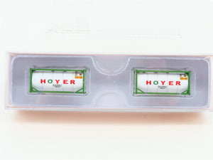 N Scale JTC 205209 HOYER (Green) 20' Standard Tank Container 2-Pack