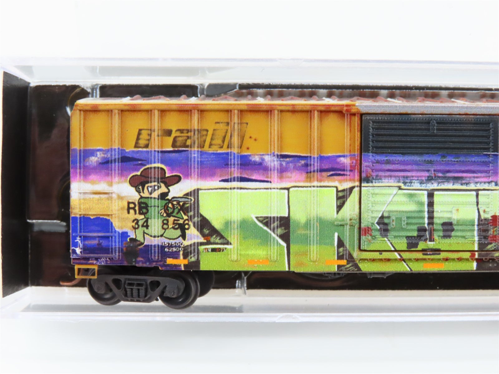 N Scale Micro-Trains MTL 02544014 RBOX Railbox 50' Box Car #34856 w/ Graffiti