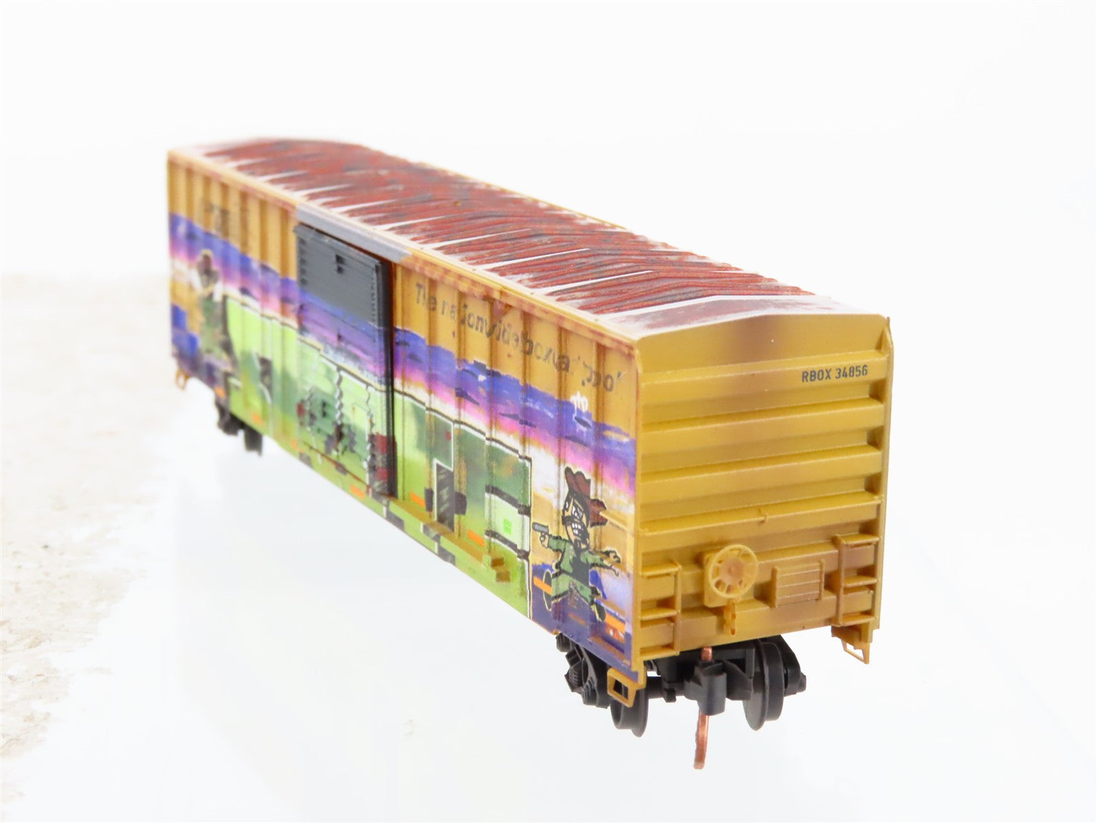 N Scale Micro-Trains MTL 02544014 RBOX Railbox 50' Box Car #34856 w/ Graffiti
