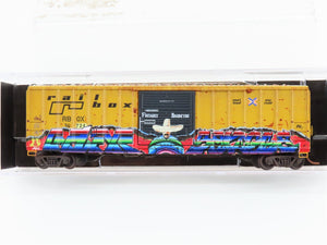 N Scale Micro-Trains MTL 02544564 RBOX Railbox 50' Box Car #34724 w/ Graffiti