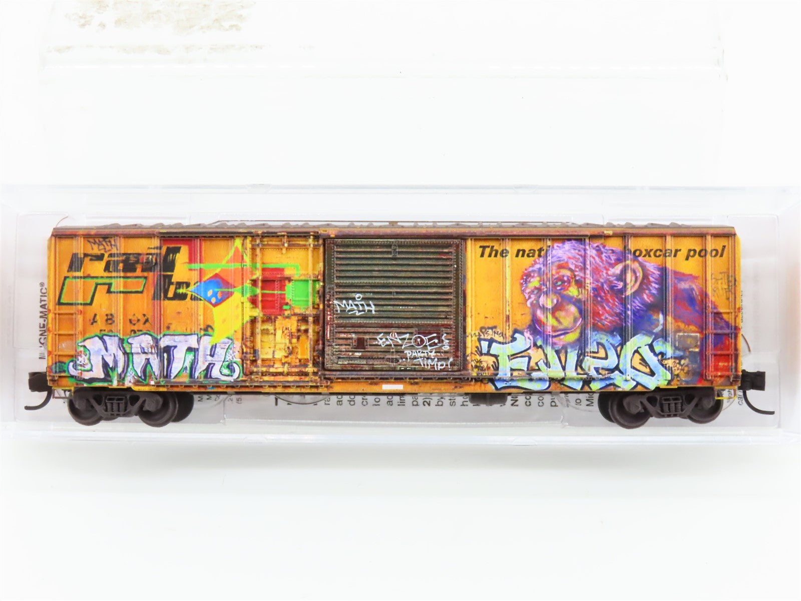N Scale Micro-Trains MTL 02654071 ABOX Railbox 50' Box Car #52075 w/ Graffiti