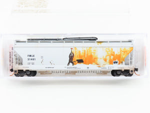 N Scale Micro-Trains MTL 09444530 FMLX FMC Corp. 3-Bay Hopper #51401 w/ Graffiti