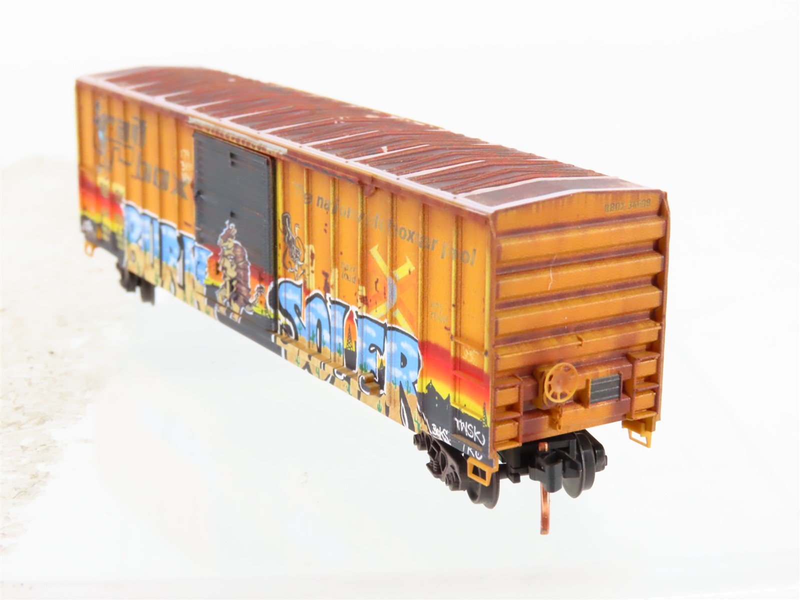 N Scale Micro-Trains MTL 02544015 RBOX Railbox 50' Box Car #34608 w/ Graffiti