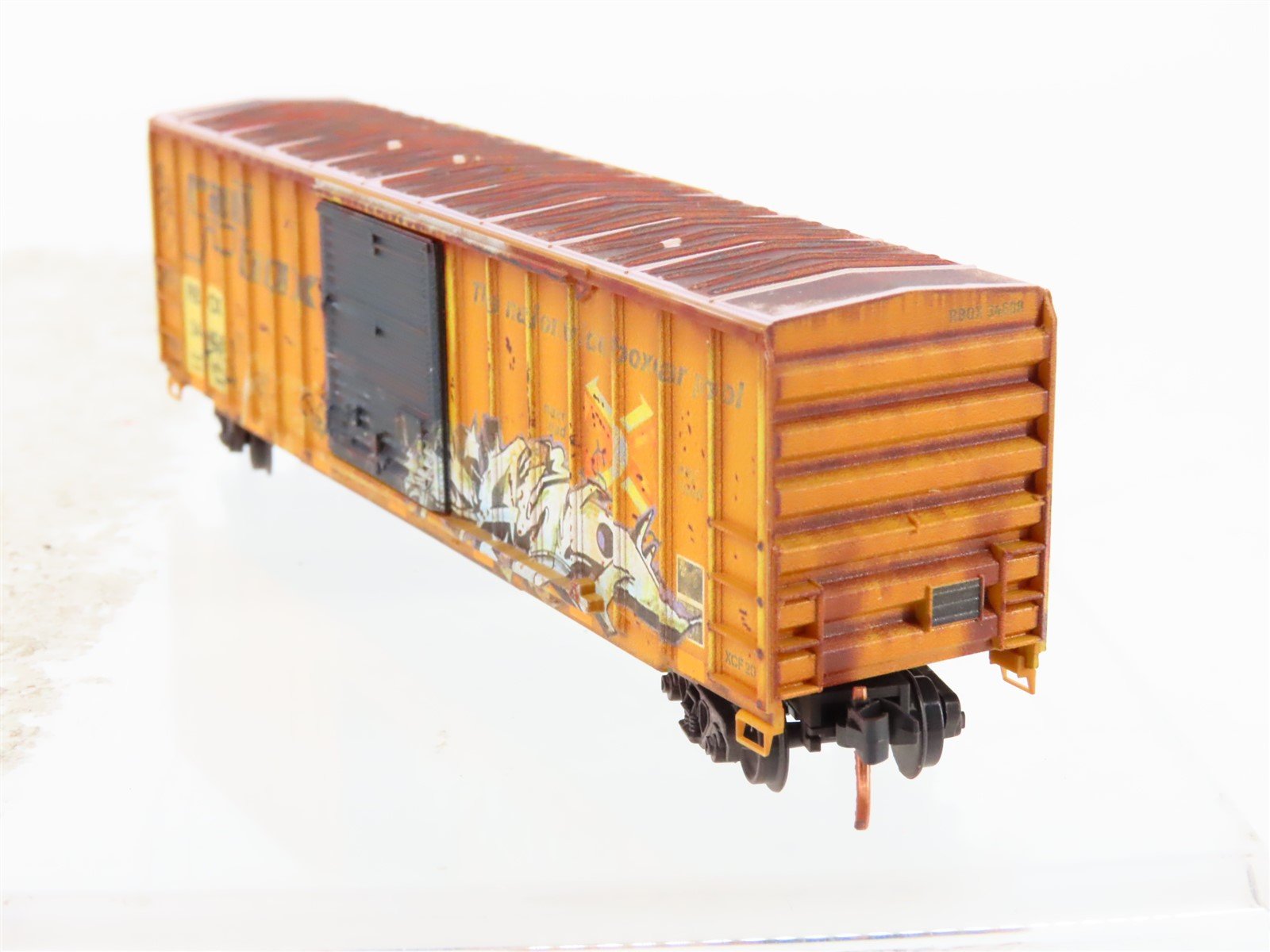 N Scale Micro-Trains MTL 02544015 RBOX Railbox 50' Box Car #34608 w/ Graffiti
