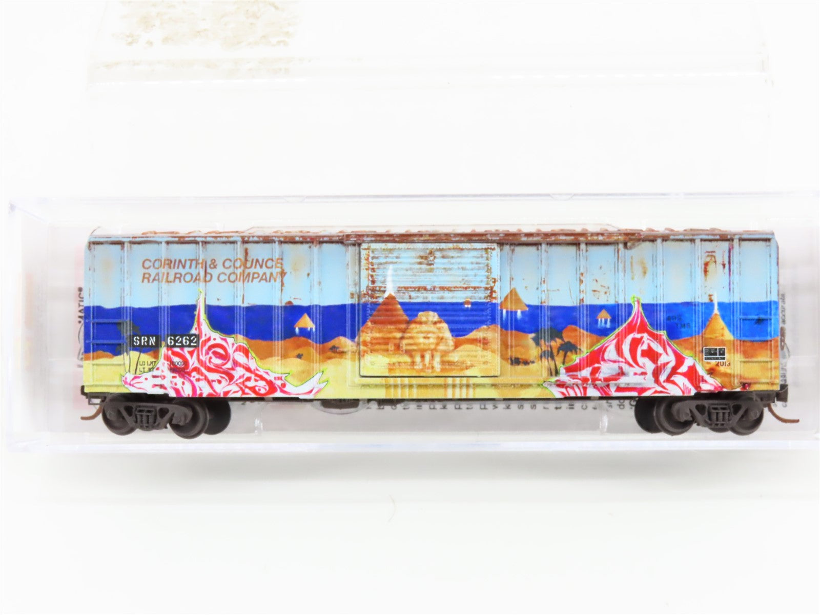 N Micro-Trains MTL 02552140 SRN ex-Corinth & Counce 50' Boxcar #6262 w/ Graffiti