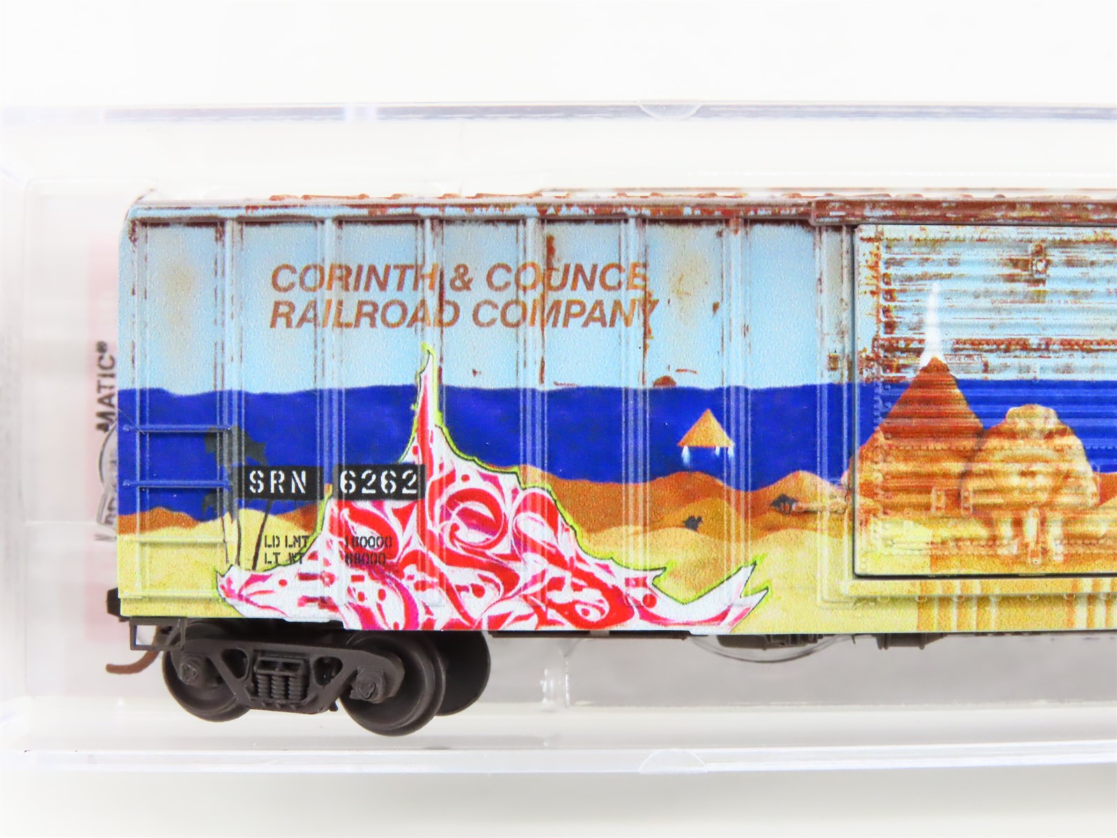 N Micro-Trains MTL 02552140 SRN ex-Corinth & Counce 50' Boxcar #6262 w/ Graffiti