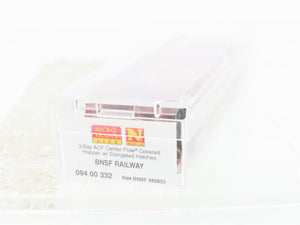 N Scale Micro-Trains MTL 09400332 BNSF Railway 3-Bay Center Flow Hopper #482853