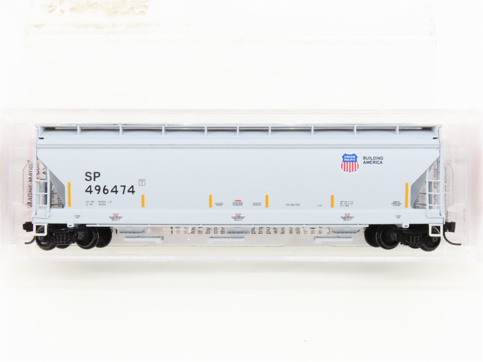 N Scale Micro-Trains MTL 09400601 SP Union Pacific 3-Bay Covered Hopper #496474