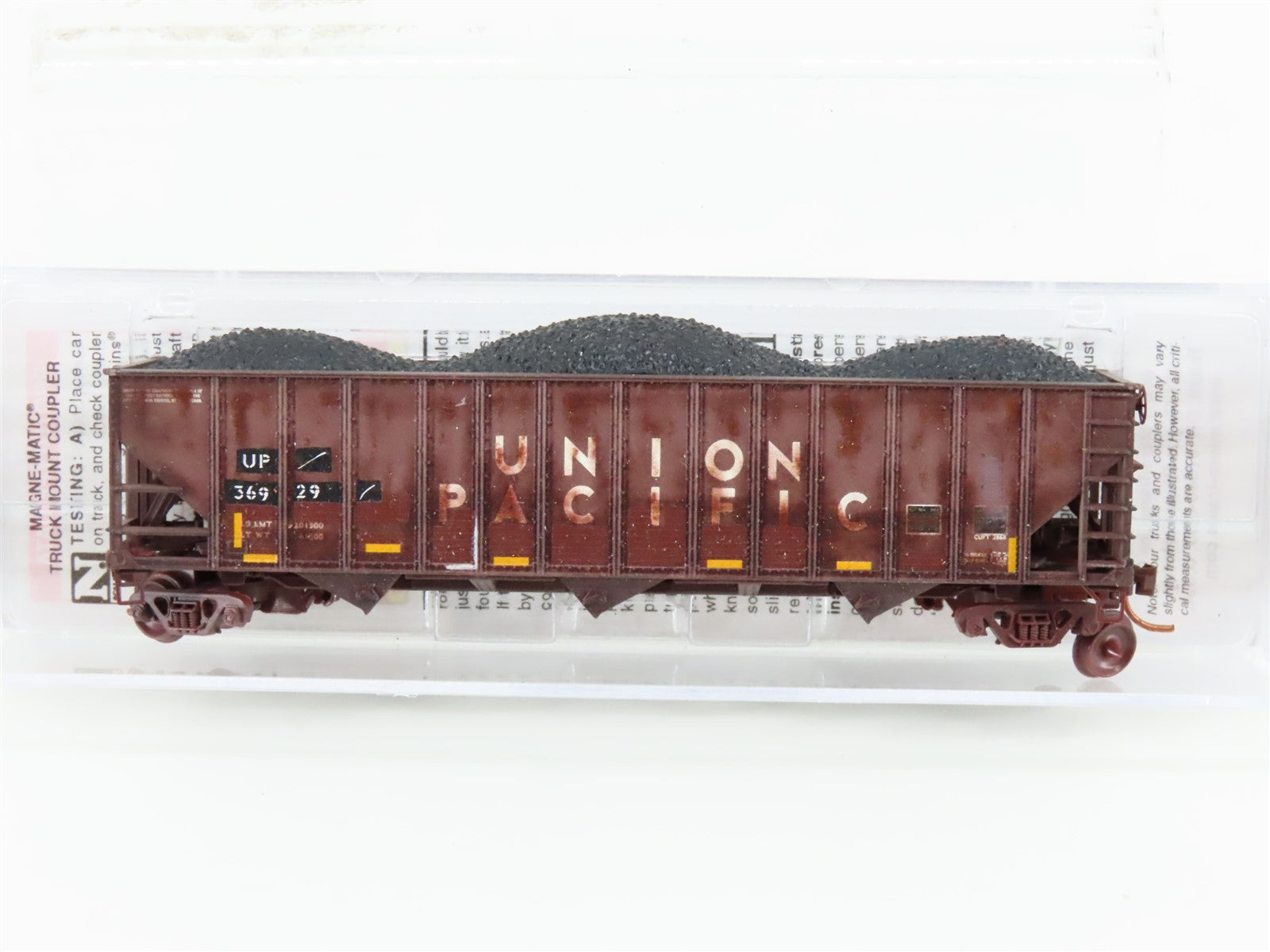 N Micro-Trains MTL 10844360 UP Union Pacific 3-Bay Hopper #36929 - Weathered