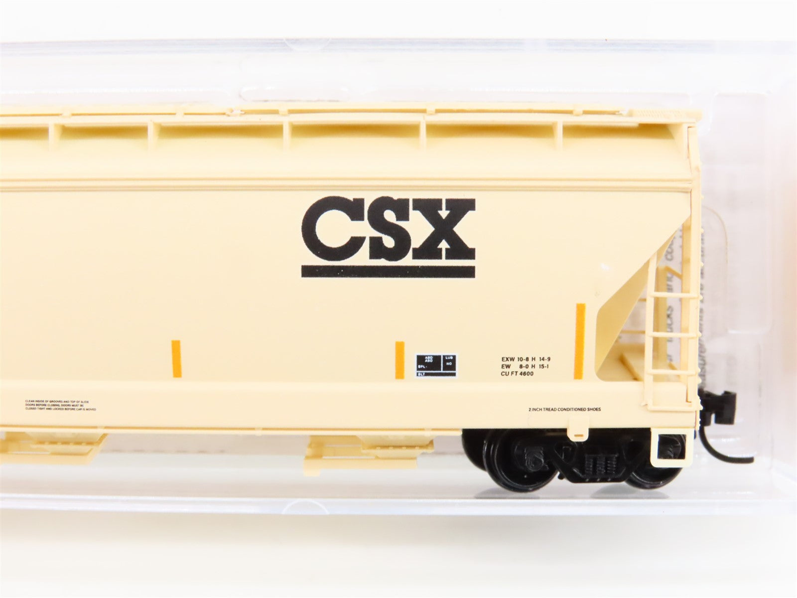 N Scale Micro-Trains MTL 09400610 CSXT CSX 3-Bay Covered Hopper #255206