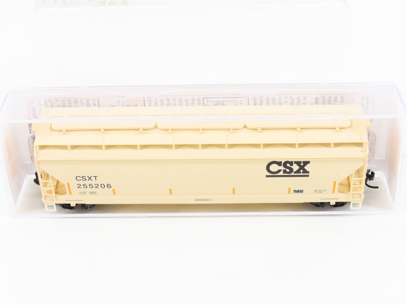 N Scale Micro-Trains MTL 09400610 CSXT CSX 3-Bay Covered Hopper #255206