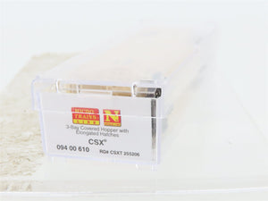 N Scale Micro-Trains MTL 09400610 CSXT CSX 3-Bay Covered Hopper #255206