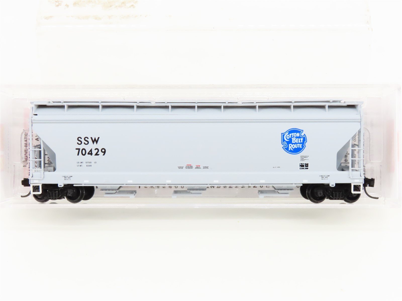 N Scale Micro-Trains MTL 09400621 SSW Cotton Belt 3-Bay Covered Hopper #70429