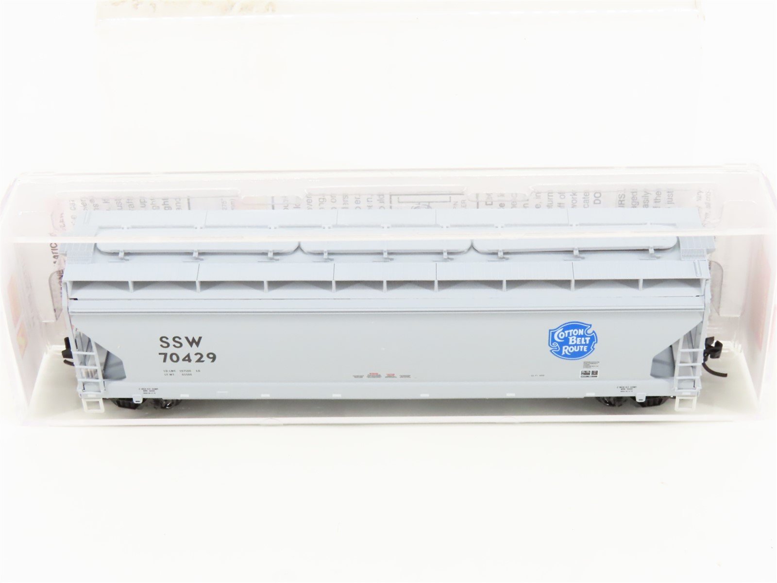 N Scale Micro-Trains MTL 09400621 SSW Cotton Belt 3-Bay Covered Hopper #70429
