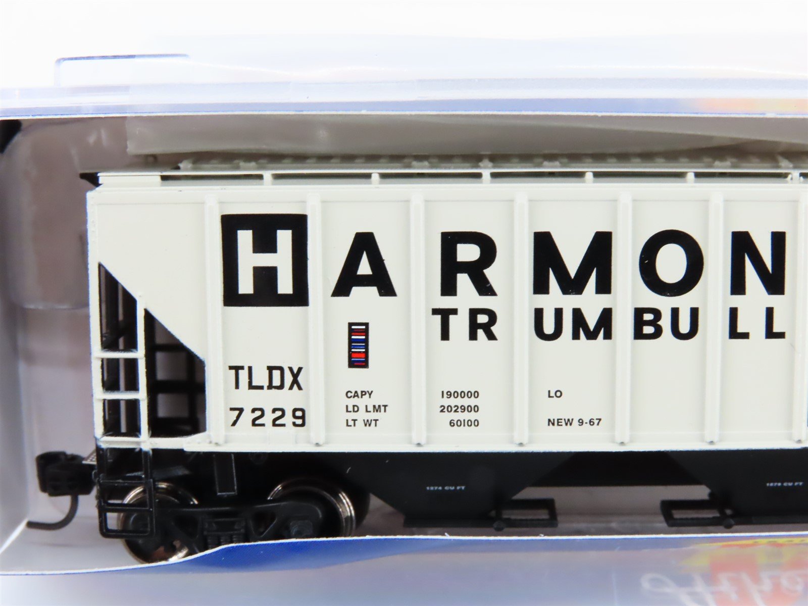 N Scale Athearn ATH27421 TLDX Harmon Grain PS 4427 3-Bay Covered Hopper #7228