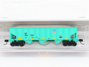 N Scale Athearn ATH1761 UP Union Pacific 40' 3-Bay Hopper #919610 w/ Load