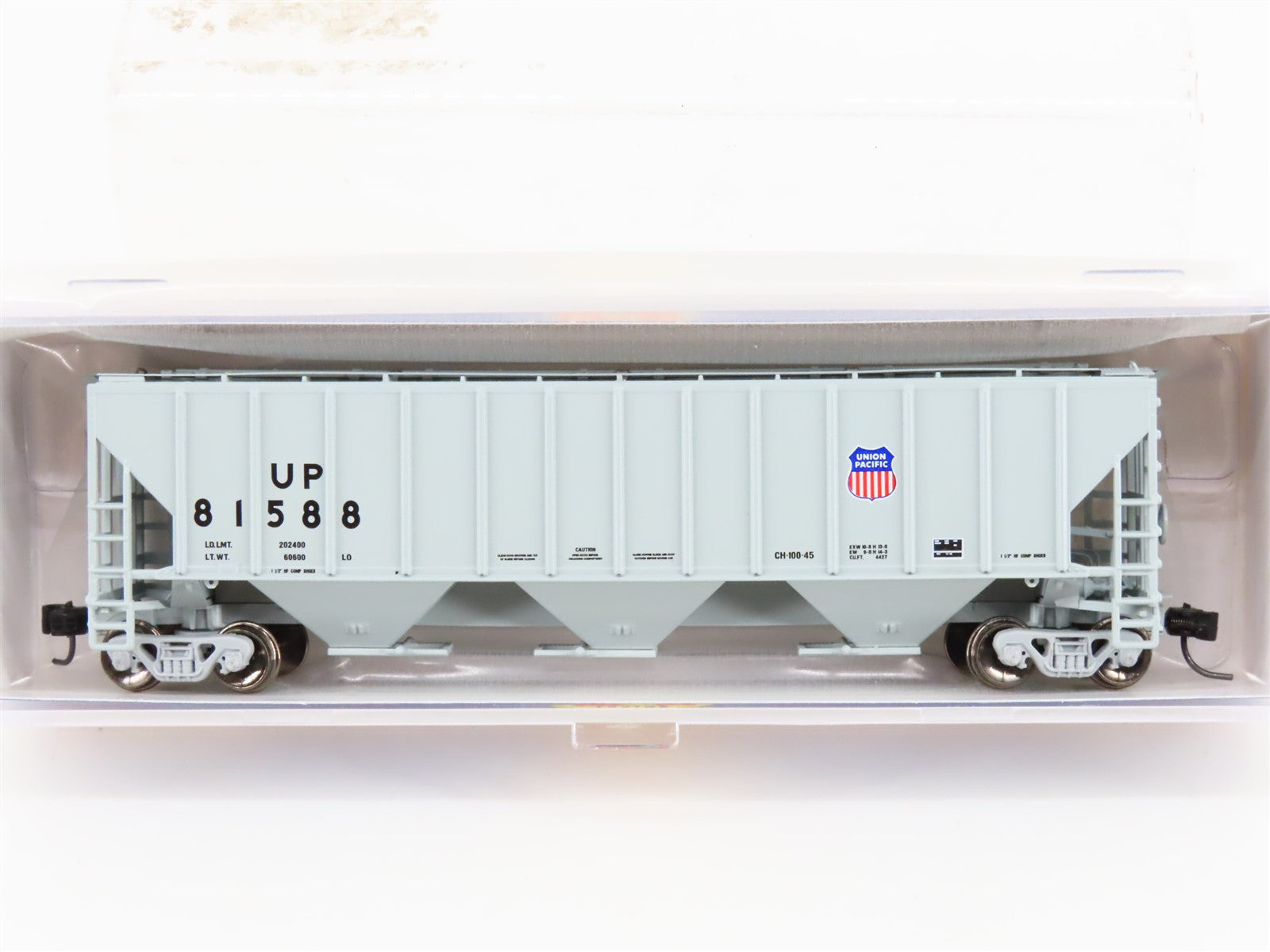 N Scale Athearn ATH27443 UP Union Pacific PS 4427 3-Bay Covered Hopper #81588