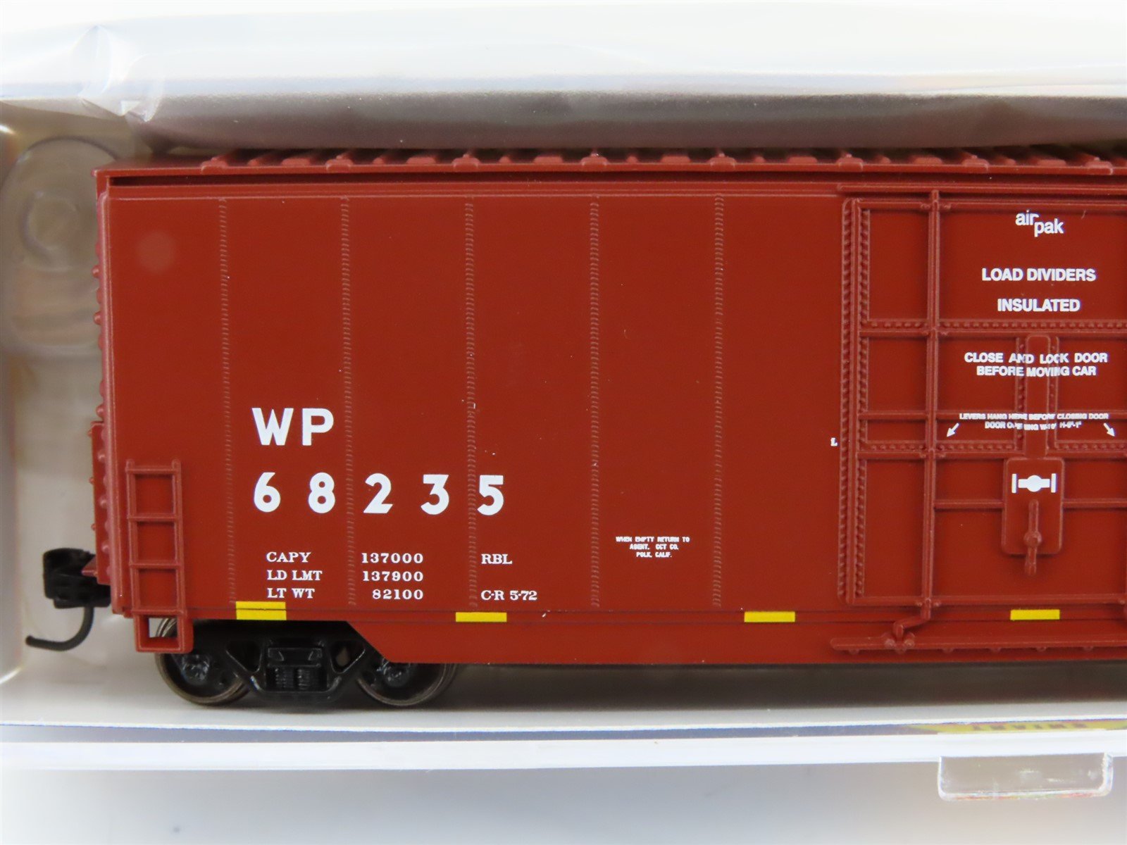 N Scale Athearn ATH3780 WP (Union Pacific Logo) 50' High Cube Box Car #68235