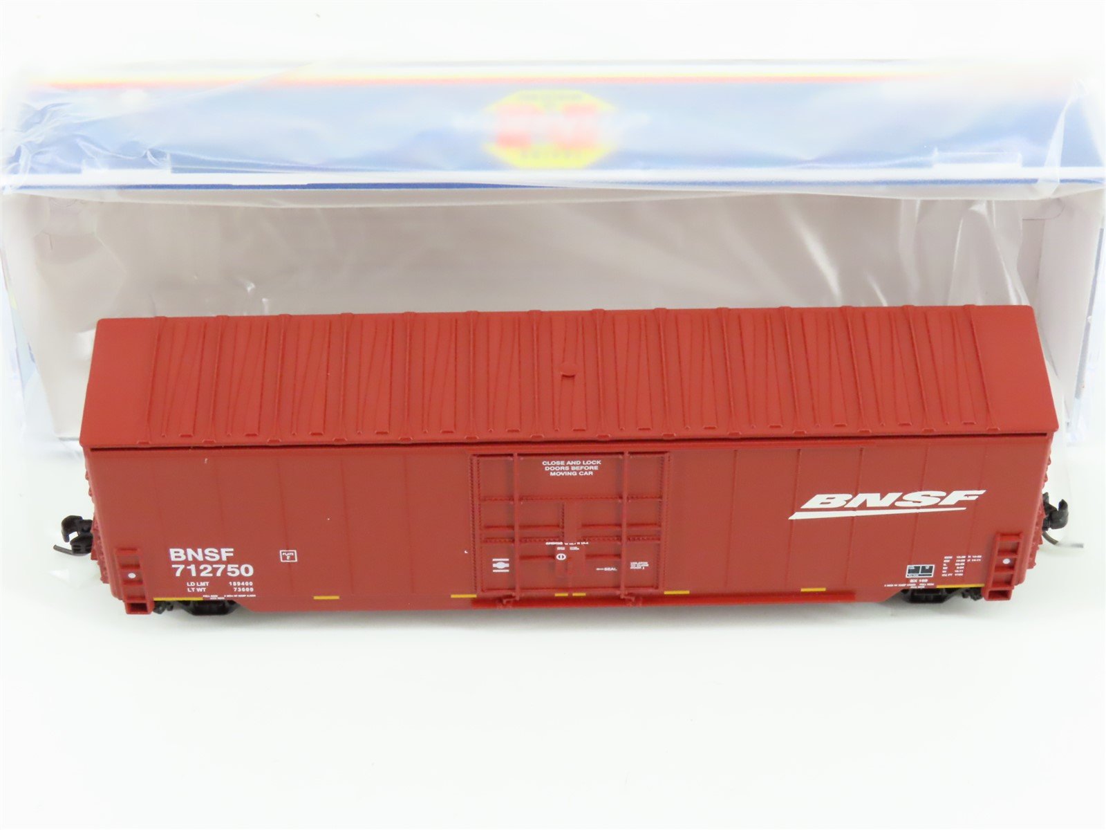 N Scale Athearn ATH3769 BNSF Railway 50' High Cube Smooth Side Box Car #712750