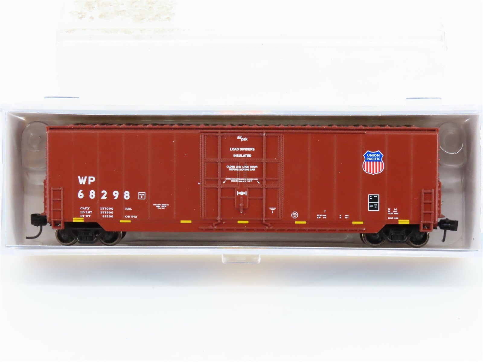N Scale Athearn ATH3782 WP (Union Pacific Logo) 50' High Cube Box Car #68298