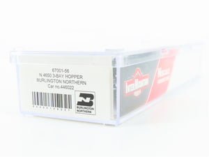 N Scale InterMountain 67001-56 BN Burlington Northern 3-Bay Hopper 446022 RTR