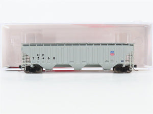 N Scale InterMountain 653111-04 UP Union Pacific 3-Bay Covered Hopper 73468 RTR