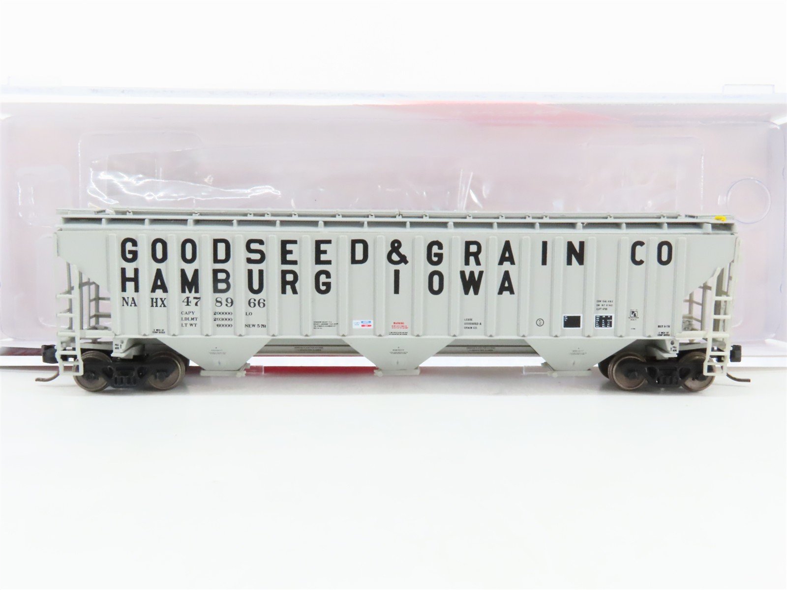 N Scale InterMountain 653107-06 NAHX Goodseed & Grain 3-Bay Covered Hopper RTR