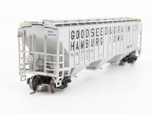 N Scale InterMountain 653107-06 NAHX Goodseed & Grain 3-Bay Covered Hopper RTR