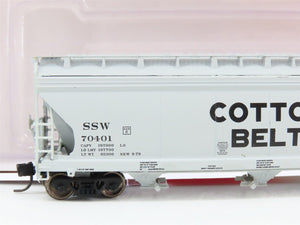 N Scale InterMountain 67044-09 SSW Cotton Belt 3-Bay Covered Hopper 70401 RTR