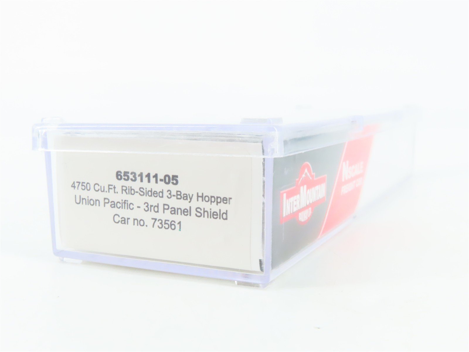 N Scale InterMountain 653111-05 UP Union Pacific 3-Bay Covered Hopper 73561 RTR