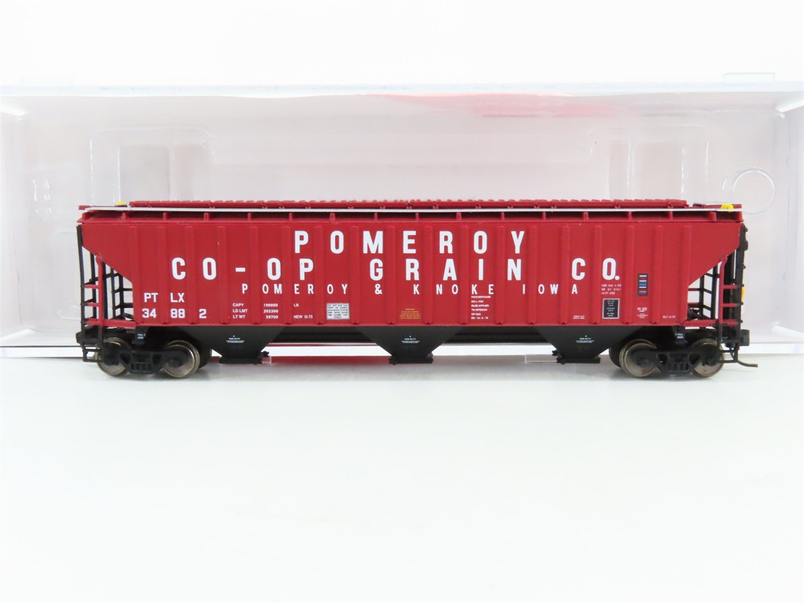 N Scale InterMountain 653108-06 PTLX Pomeroy Co-op Grain Hopper 34882 RTR