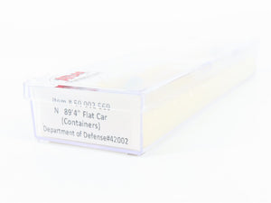 N Scale Atlas 50002569 DODX Department of Defense 89' Flat Car 42002 RTR